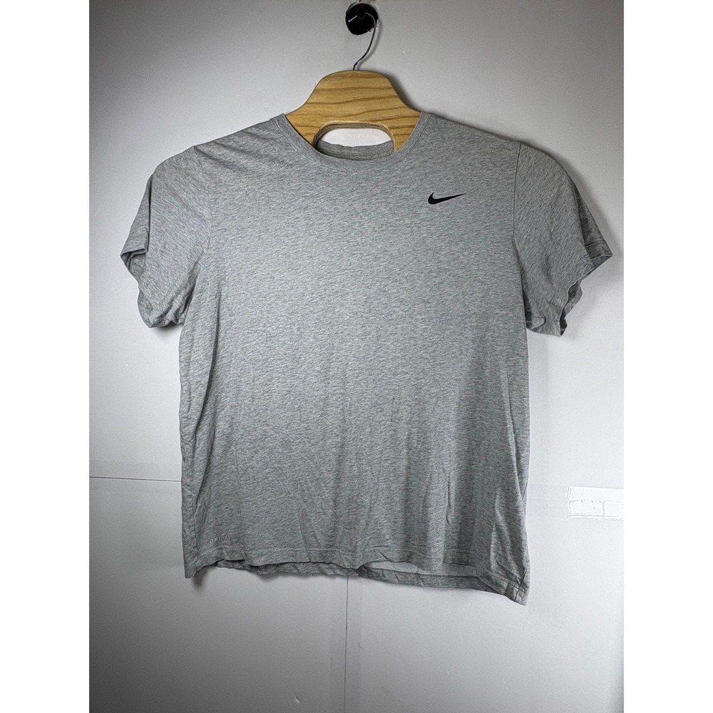 Nike Men's Heather Grey Dri-FIT Tee T-Shirt Size XL Short Sleeve Cotton Sports